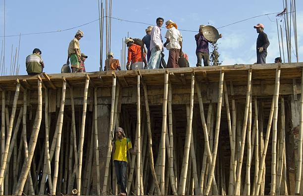 (GERMANY OUT) Bangladesh - Cox's Bazar: construction workers at the construction site (Photo by Lillehaug/ullstein bild via Getty Images)